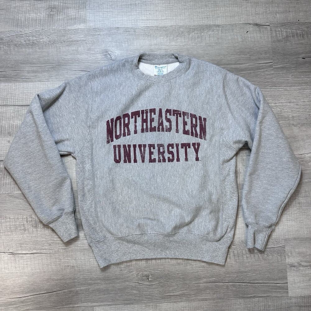 Champion Reverse Weave Northeastern University Crewneck Sweatshirt Sz Small